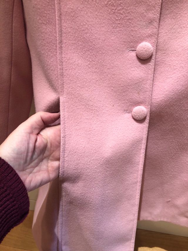 Abrigo paño rosa