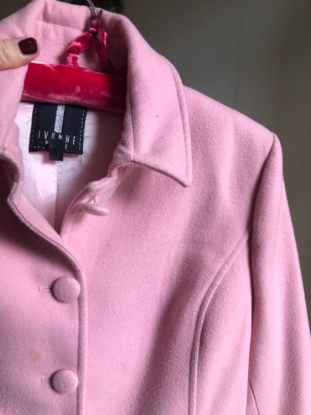 Abrigo paño rosa