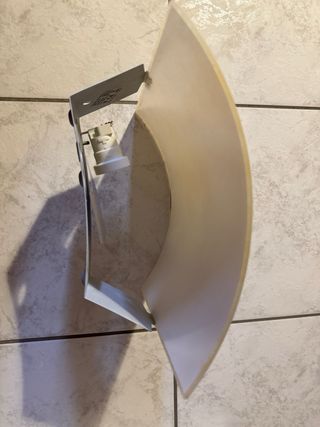 Plafoniera applique muro vetro beige opaco