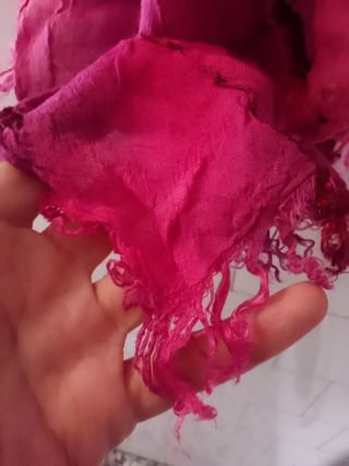 Sciarpa fucsia stile tartan