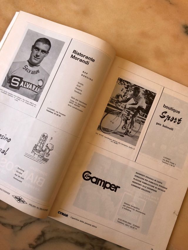 Gp Cynar Lugano 1969 ciclismo epoca