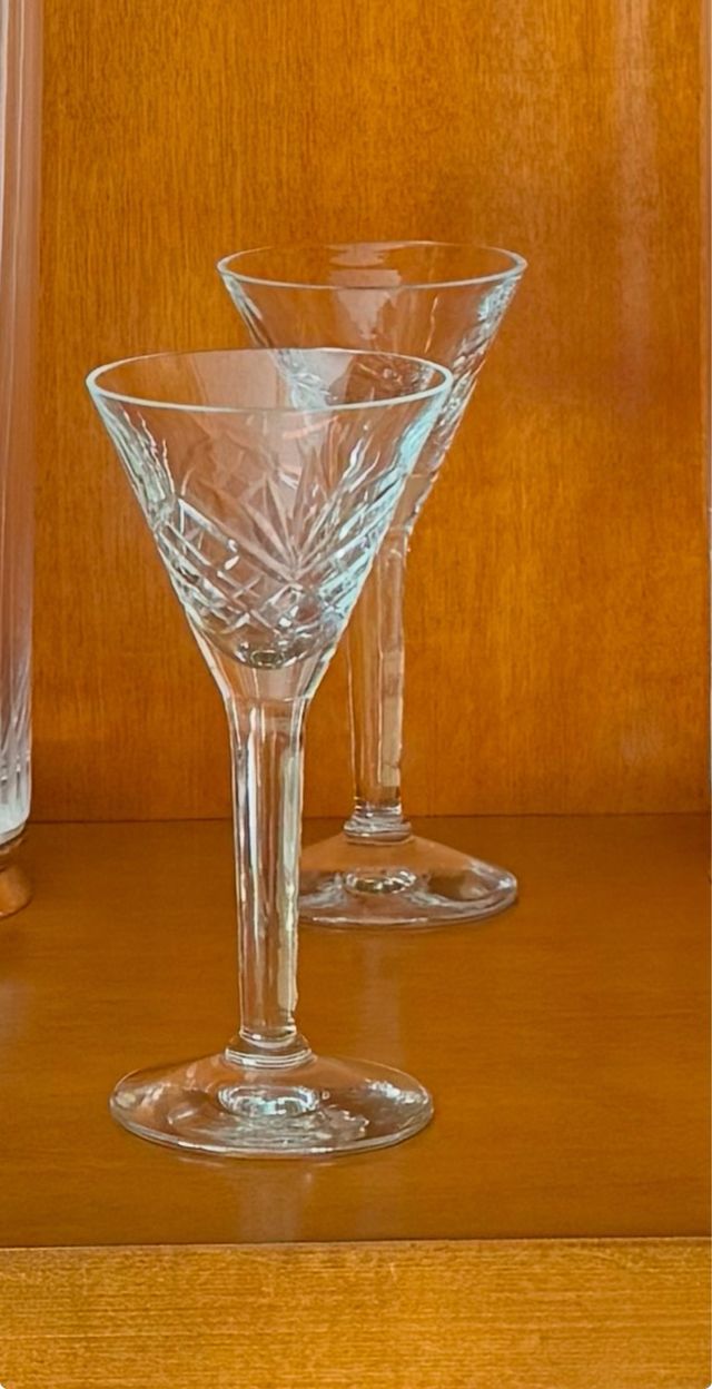 Copas cava/vino cristal retro