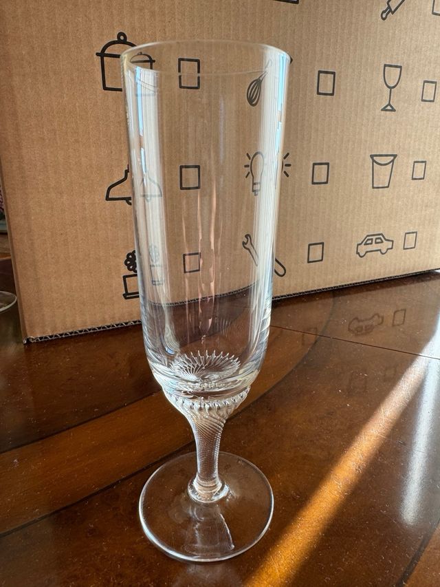 Copas cava/vino cristal retro