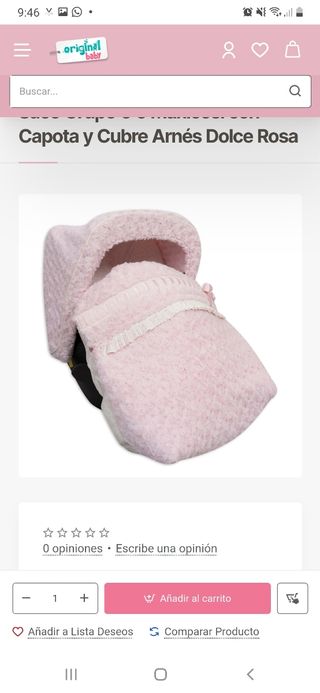 Saco  carrito bebe 3 usos Dolce rosa Babyline