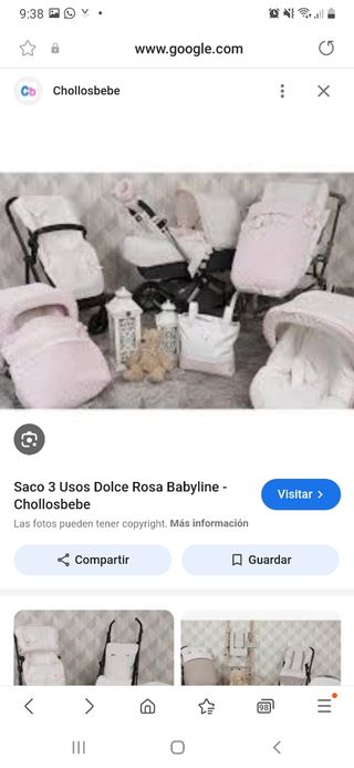 Saco  carrito bebe 3 usos Dolce rosa Babyline