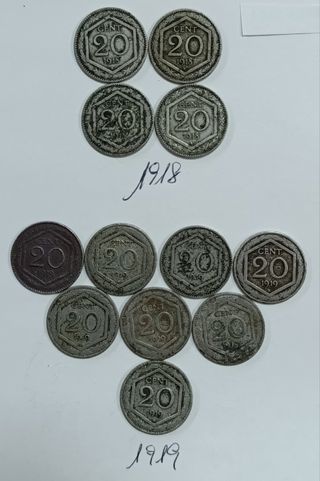 20 cent esagono Vittorio Emanuele III