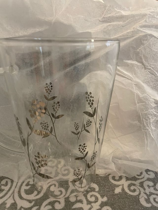 Tisaniera WD vetro coperchio e filtro con manico