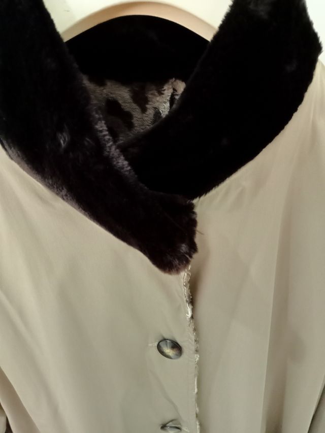 Cappotto donna double face con pelliccia