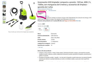 Greenworks G30 limpiador compacto a presión 120bar