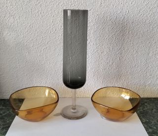Lote 2 cuencos y copa larga