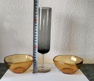 Lote 2 cuencos y copa larga