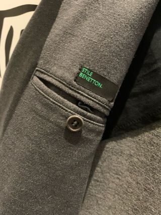 Americana informal gris oscuro Benetton