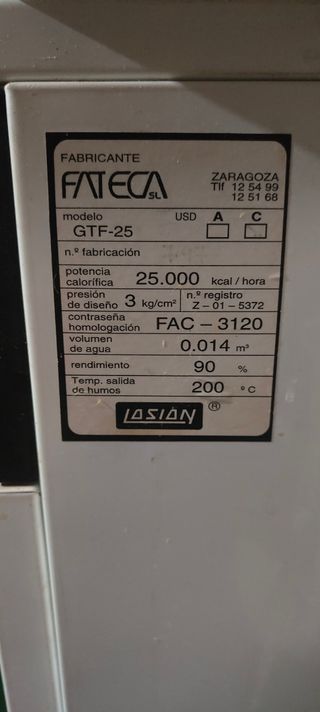 Caldera de gasoil Lasian GTF 25