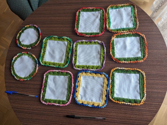 Ganchillo, croché 10 tapetes flores, posavasos