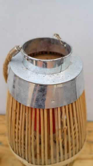 farol Farolillo lampara terraza madera maciza