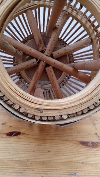 farol Farolillo lampara terraza madera maciza