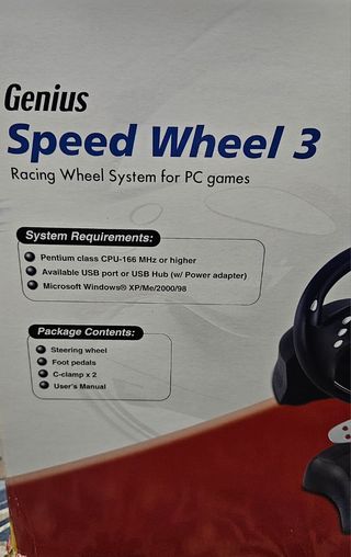 Genius Speed Wheel 3 Volante Pedal Pc Gaming