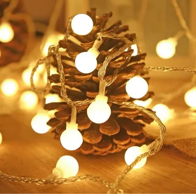 100pcs LED string lights white sphere diffusers