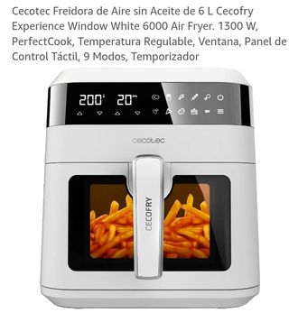 Freidora de aire cecotec 6L