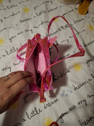 Bolso Purse Pets Metallic Gato rosa