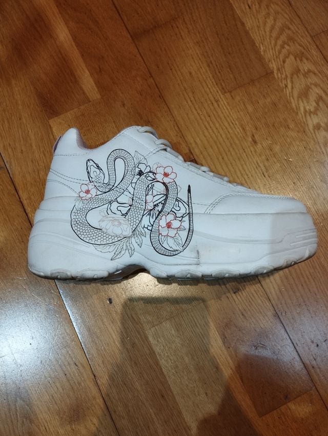 Zapatillas plataforma blancas