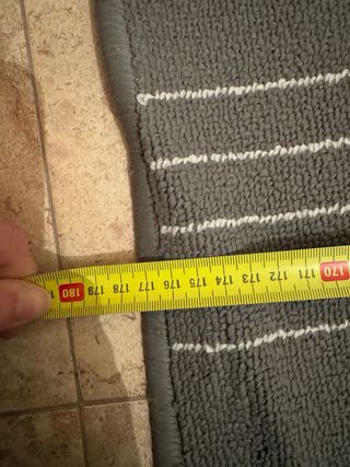 Alfombra rectangular gris 177x120 cm