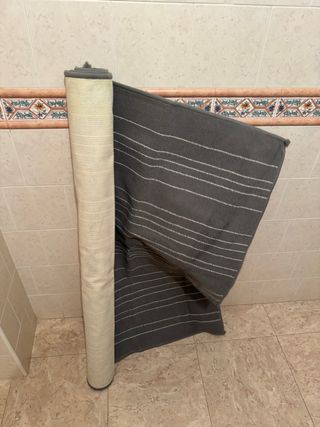 Alfombra rectangular gris 177x120 cm