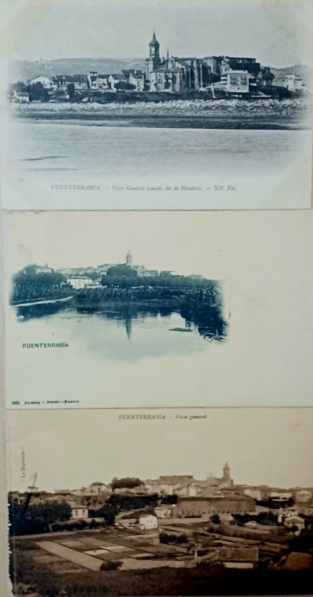 3 postales Fuenterrabía. Vista general.