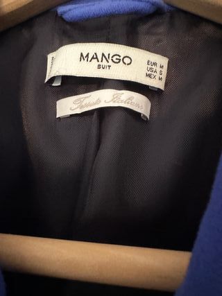 Abrigo lana Mango Talla M azulon
