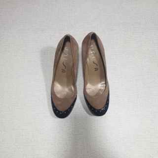 Zapato de ante en topo y azul marino