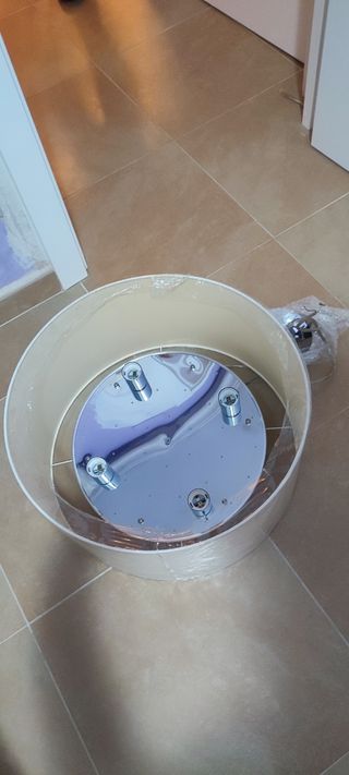 Lampara redonda cristales lagrimas