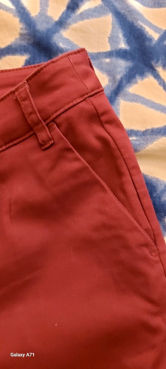 Pantalone lungo donna in rasatello di cotone