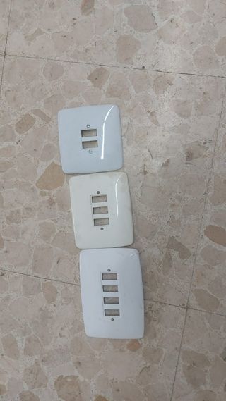 Gran lote interruptores,pulsadores,enchufes,tapas