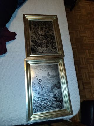 Ilustración de don quijote años 70