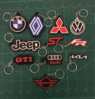 Llaveros de marcas de coches con impresion 3D