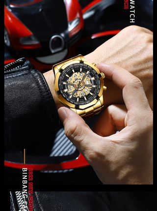 Reloj de Titanio Dorado Luxury 