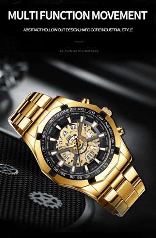 Reloj de Titanio Dorado Luxury 