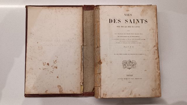 Vies Des Saints .libro religioso antiguo