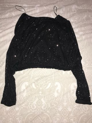 Camisa Lentejuelas Negra