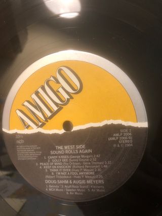 DOUG SAHM and AUGIE MEYERS “The WestSide..”Lp.