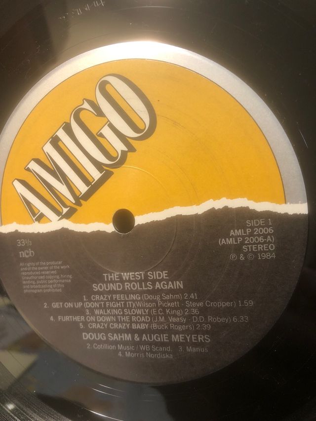 DOUG SAHM and AUGIE MEYERS “The WestSide..”Lp.