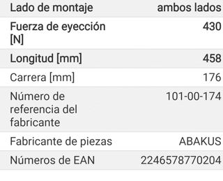 Amortiguador maletero