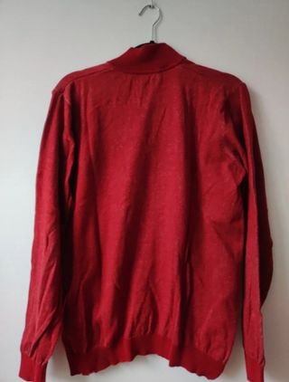 Jersey rojo jaspeado de hombre