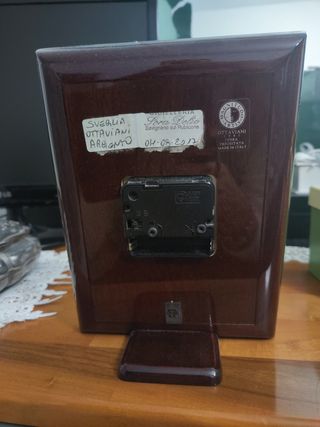 Orologio sveglia in argento 