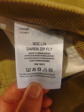 Pantalón pana fina LEE T32 nuevo