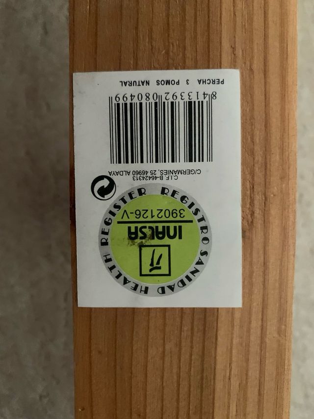 Perchero de madera para pared