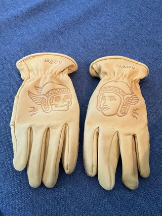 Guantes moto cuero