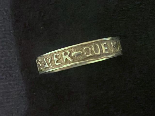 Anillo enamorados de plata de ley . Talla 11