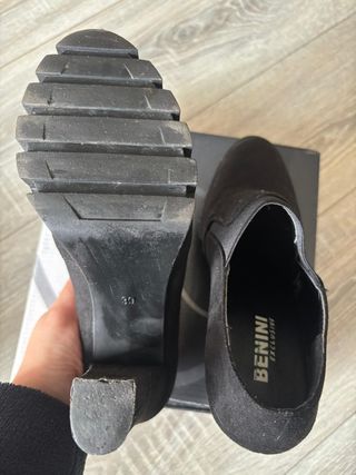 Botín negro tacón Mujer Talla 39 Benini Shoes