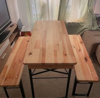 Mesa y banco Conjunto de jardin / Conjunto comedor